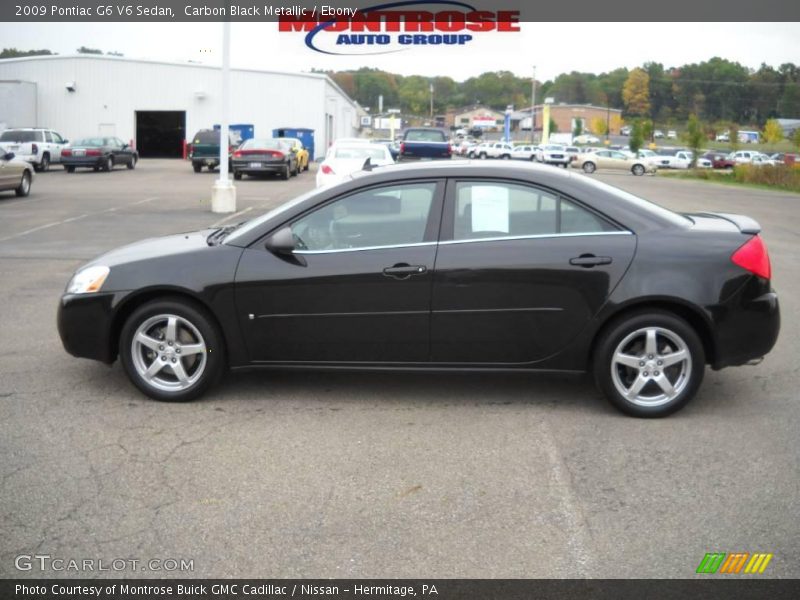 Carbon Black Metallic / Ebony 2009 Pontiac G6 V6 Sedan