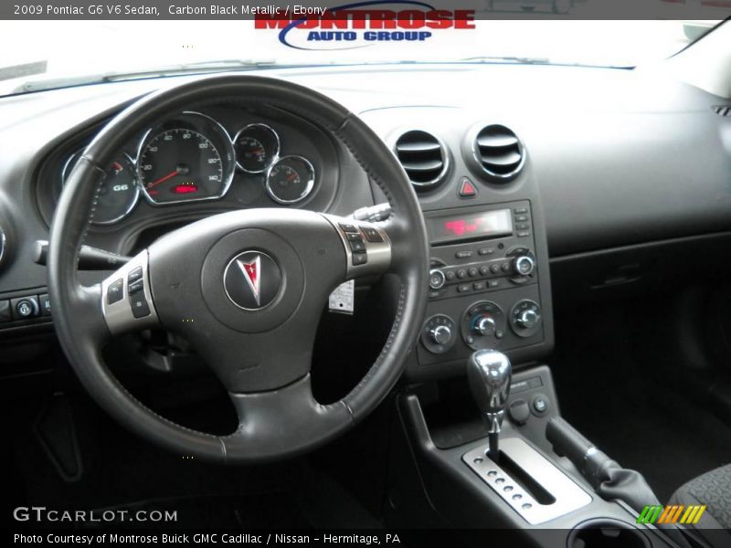 Carbon Black Metallic / Ebony 2009 Pontiac G6 V6 Sedan