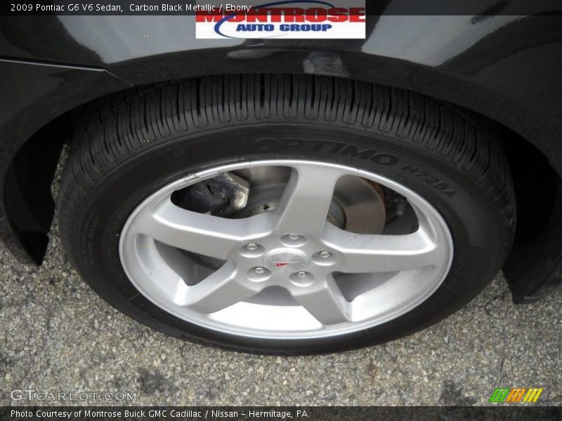 Carbon Black Metallic / Ebony 2009 Pontiac G6 V6 Sedan
