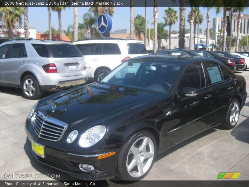 Sienna Black Metallic / Black 2008 Mercedes-Benz E 350 Sedan