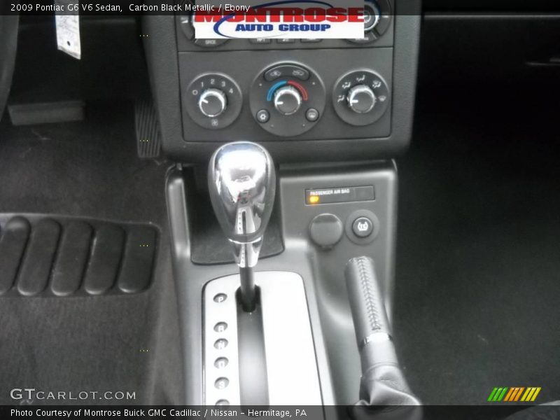Carbon Black Metallic / Ebony 2009 Pontiac G6 V6 Sedan