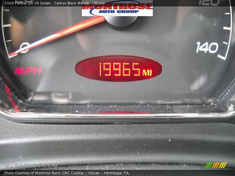 Carbon Black Metallic / Ebony 2009 Pontiac G6 V6 Sedan