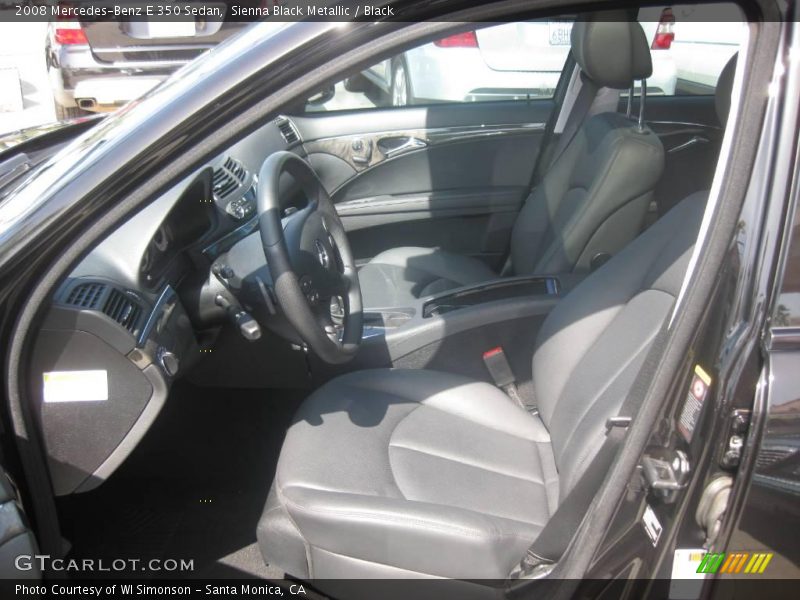 Sienna Black Metallic / Black 2008 Mercedes-Benz E 350 Sedan