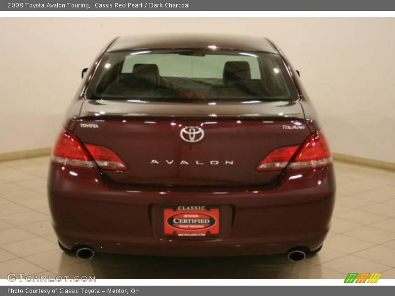 Cassis Red Pearl / Dark Charcoal 2008 Toyota Avalon Touring