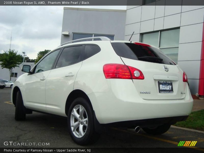 Phantom White Pearl / Black 2008 Nissan Rogue SL AWD