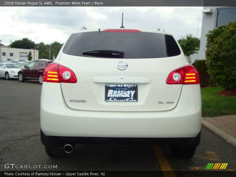 Phantom White Pearl / Black 2008 Nissan Rogue SL AWD