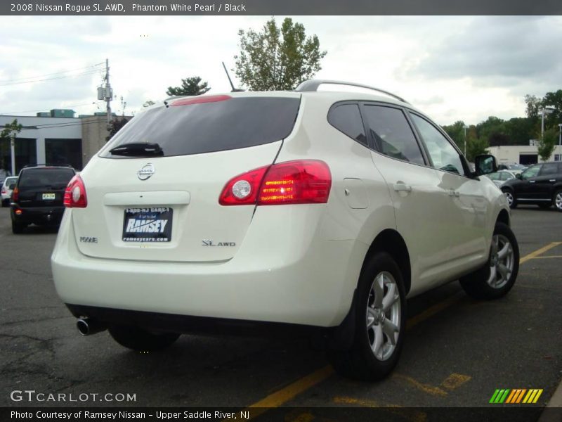 Phantom White Pearl / Black 2008 Nissan Rogue SL AWD