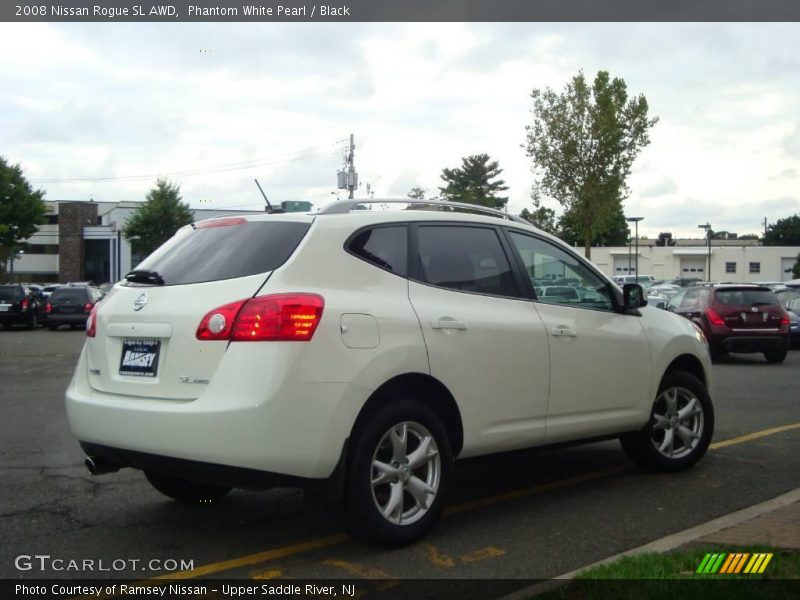 Phantom White Pearl / Black 2008 Nissan Rogue SL AWD