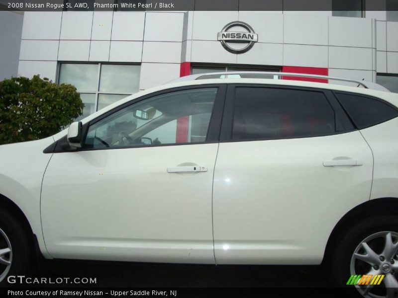 Phantom White Pearl / Black 2008 Nissan Rogue SL AWD