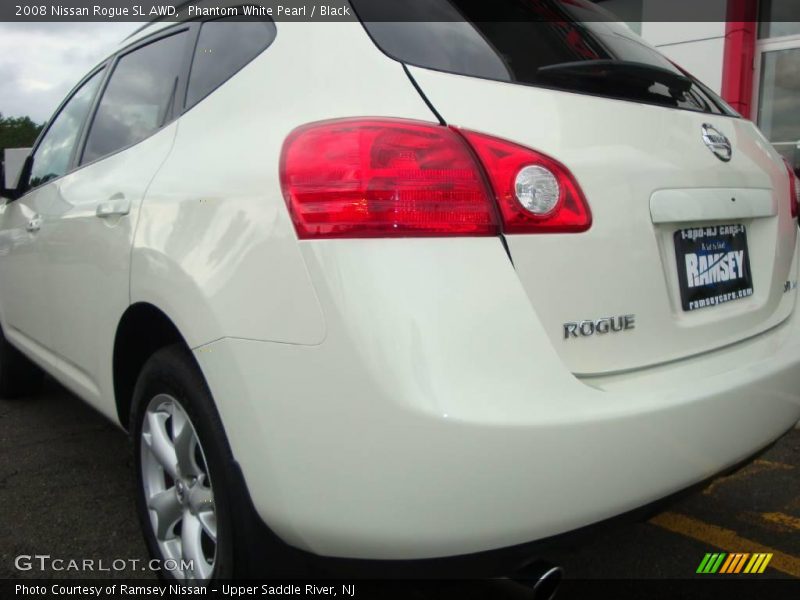 Phantom White Pearl / Black 2008 Nissan Rogue SL AWD