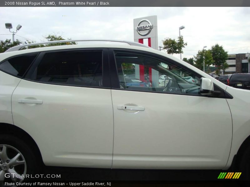 Phantom White Pearl / Black 2008 Nissan Rogue SL AWD