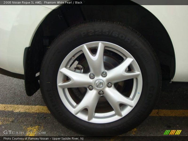 Phantom White Pearl / Black 2008 Nissan Rogue SL AWD