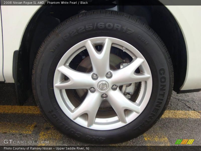 Phantom White Pearl / Black 2008 Nissan Rogue SL AWD
