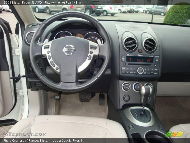 Phantom White Pearl / Black 2008 Nissan Rogue SL AWD