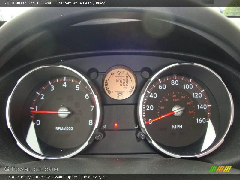 Phantom White Pearl / Black 2008 Nissan Rogue SL AWD