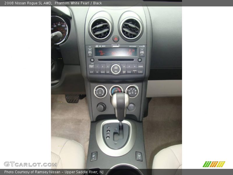 Phantom White Pearl / Black 2008 Nissan Rogue SL AWD