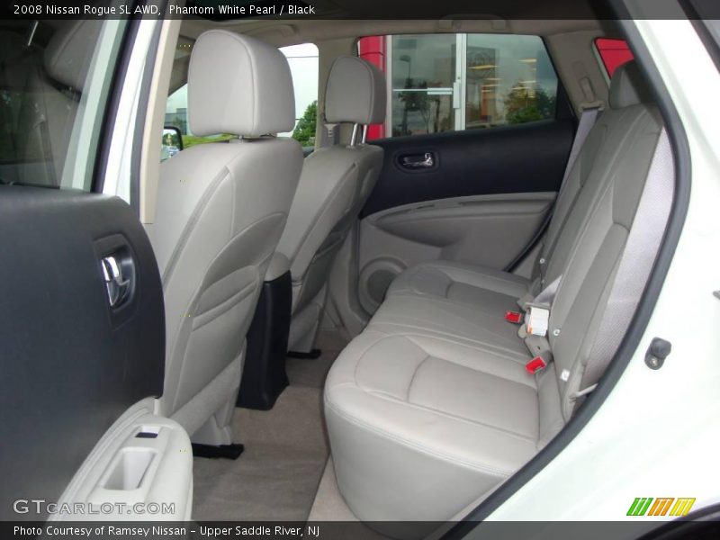Phantom White Pearl / Black 2008 Nissan Rogue SL AWD