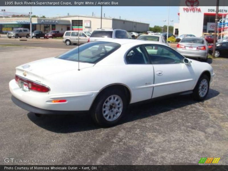 Bright White / Adriatic Blue 1995 Buick Riviera Supercharged Coupe