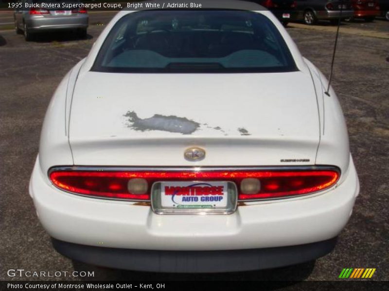 Bright White / Adriatic Blue 1995 Buick Riviera Supercharged Coupe