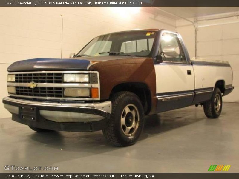 Bahama Blue Metallic / Blue 1991 Chevrolet C/K C1500 Silverado Regular Cab