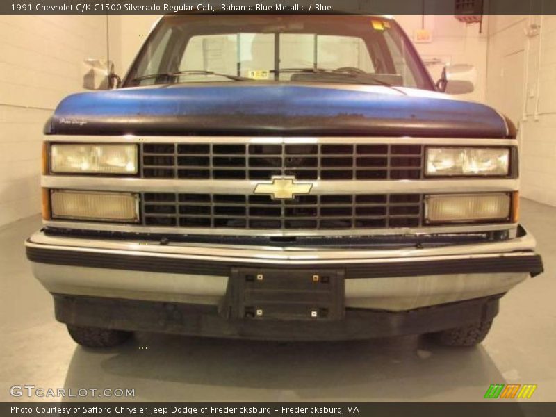 Bahama Blue Metallic / Blue 1991 Chevrolet C/K C1500 Silverado Regular Cab