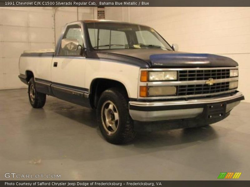 Bahama Blue Metallic / Blue 1991 Chevrolet C/K C1500 Silverado Regular Cab