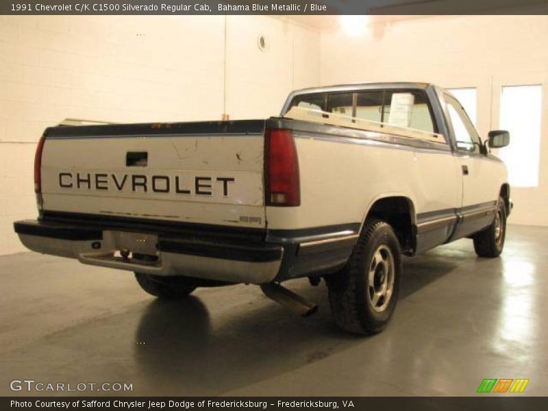 Bahama Blue Metallic / Blue 1991 Chevrolet C/K C1500 Silverado Regular Cab