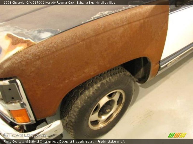 Bahama Blue Metallic / Blue 1991 Chevrolet C/K C1500 Silverado Regular Cab