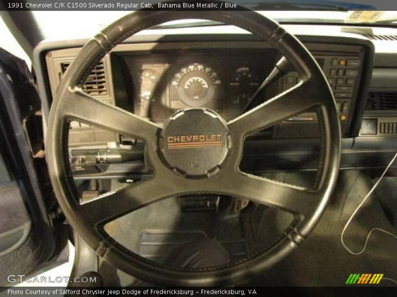 Bahama Blue Metallic / Blue 1991 Chevrolet C/K C1500 Silverado Regular Cab