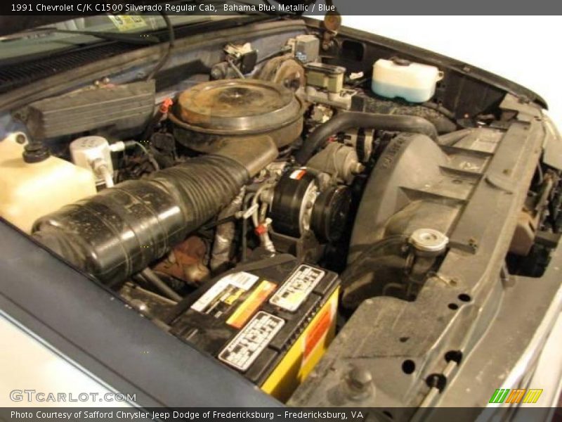 Bahama Blue Metallic / Blue 1991 Chevrolet C/K C1500 Silverado Regular Cab