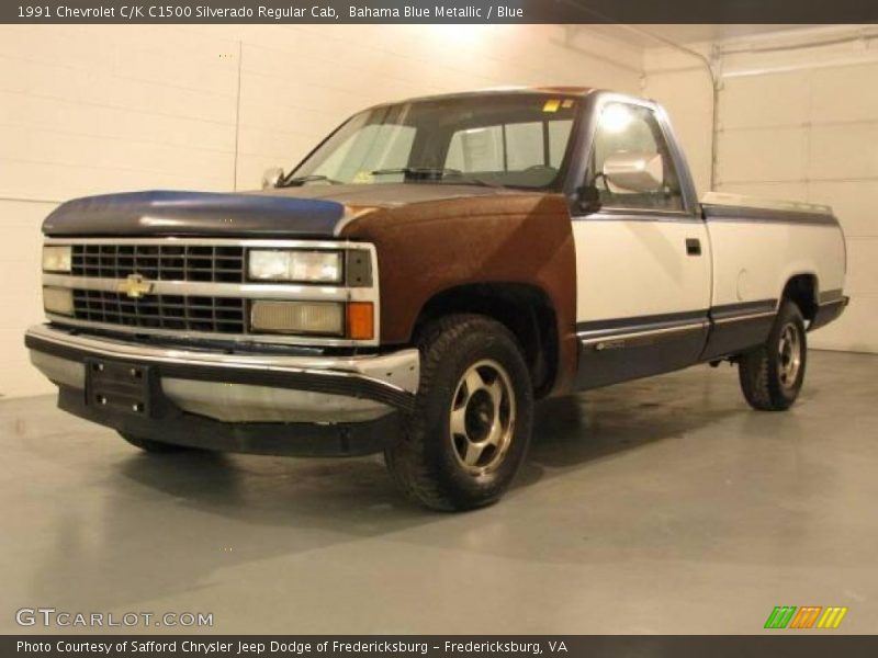 Bahama Blue Metallic / Blue 1991 Chevrolet C/K C1500 Silverado Regular Cab