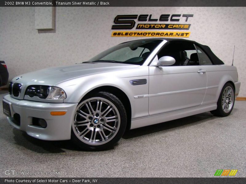 Titanium Silver Metallic / Black 2002 BMW M3 Convertible