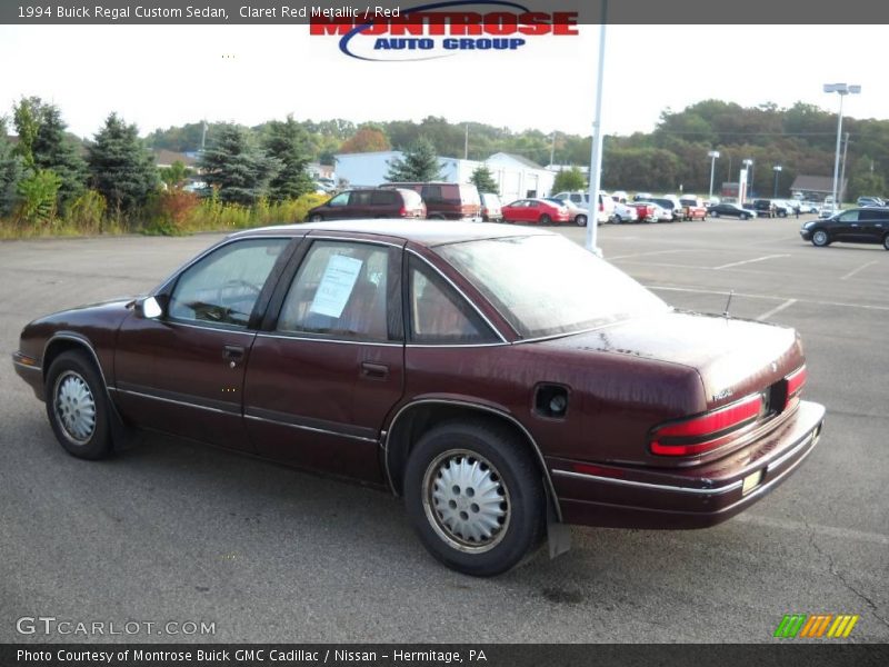 Claret Red Metallic / Red 1994 Buick Regal Custom Sedan