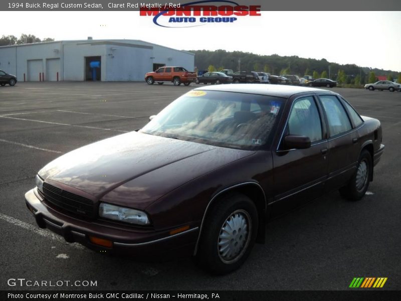 Claret Red Metallic / Red 1994 Buick Regal Custom Sedan