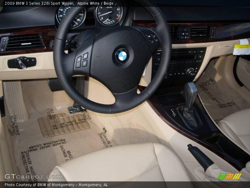 Alpine White / Beige 2009 BMW 3 Series 328i Sport Wagon