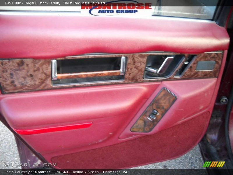 Claret Red Metallic / Red 1994 Buick Regal Custom Sedan