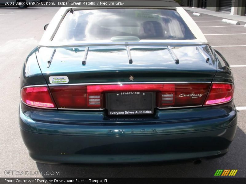 Jasper Green Metallic / Medium Gray 2001 Buick Century Custom
