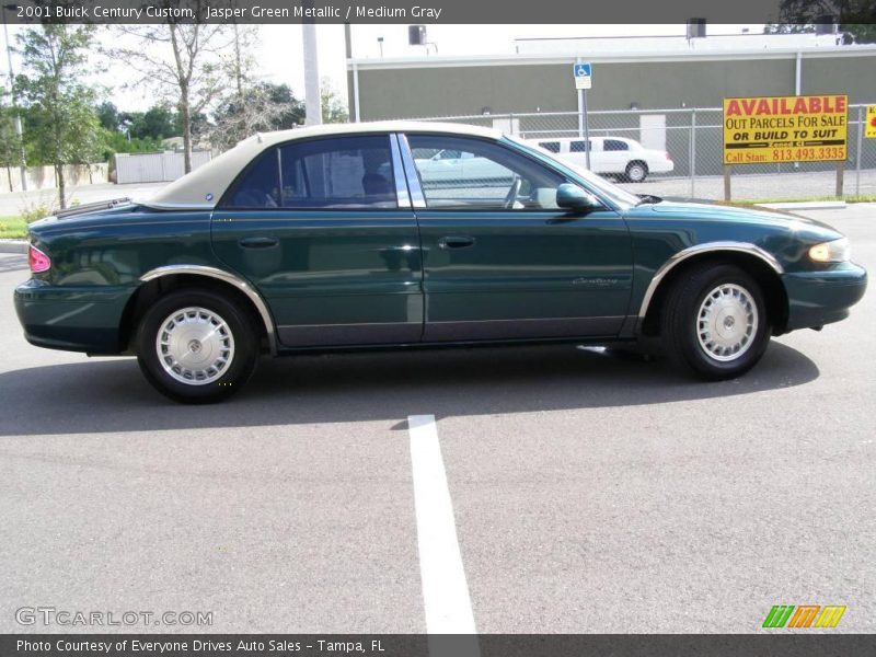 Jasper Green Metallic / Medium Gray 2001 Buick Century Custom