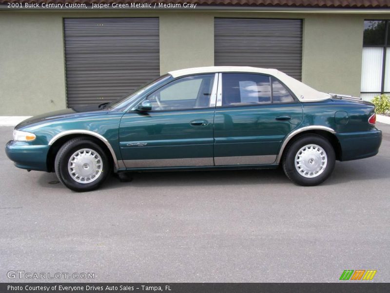 Jasper Green Metallic / Medium Gray 2001 Buick Century Custom