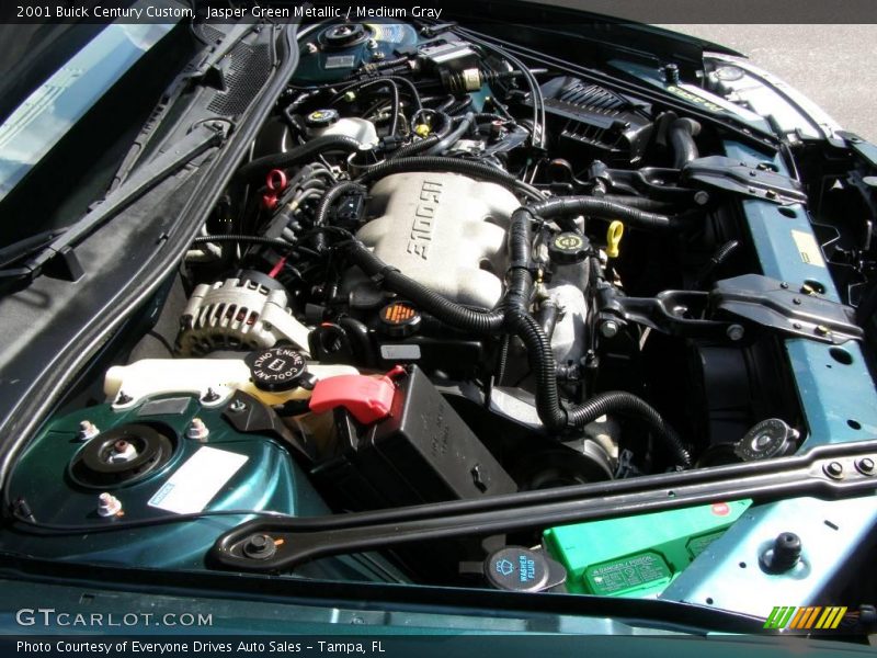 Jasper Green Metallic / Medium Gray 2001 Buick Century Custom