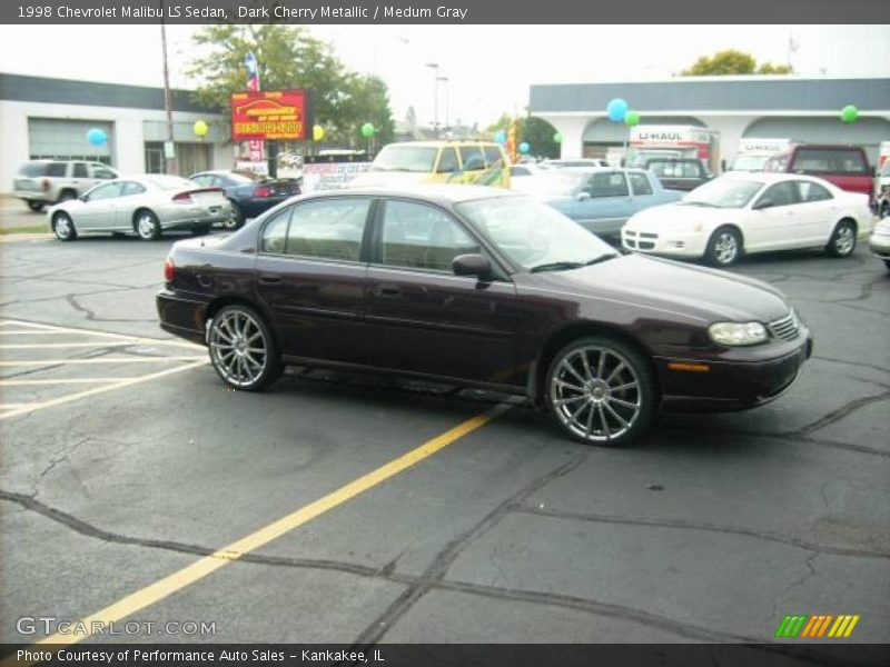 Dark Cherry Metallic / Medum Gray 1998 Chevrolet Malibu LS Sedan