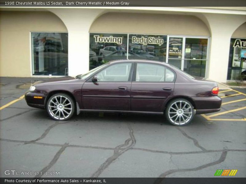 Dark Cherry Metallic / Medum Gray 1998 Chevrolet Malibu LS Sedan