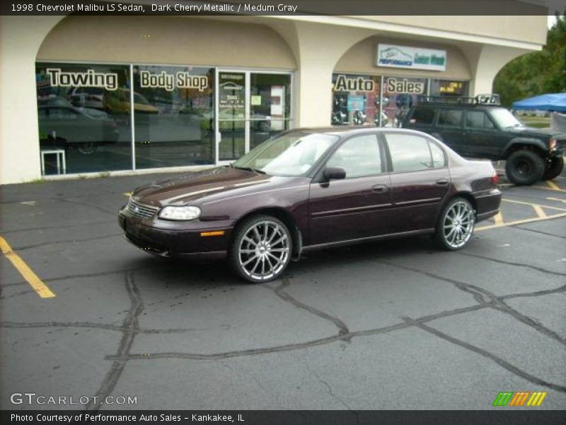 Dark Cherry Metallic / Medum Gray 1998 Chevrolet Malibu LS Sedan