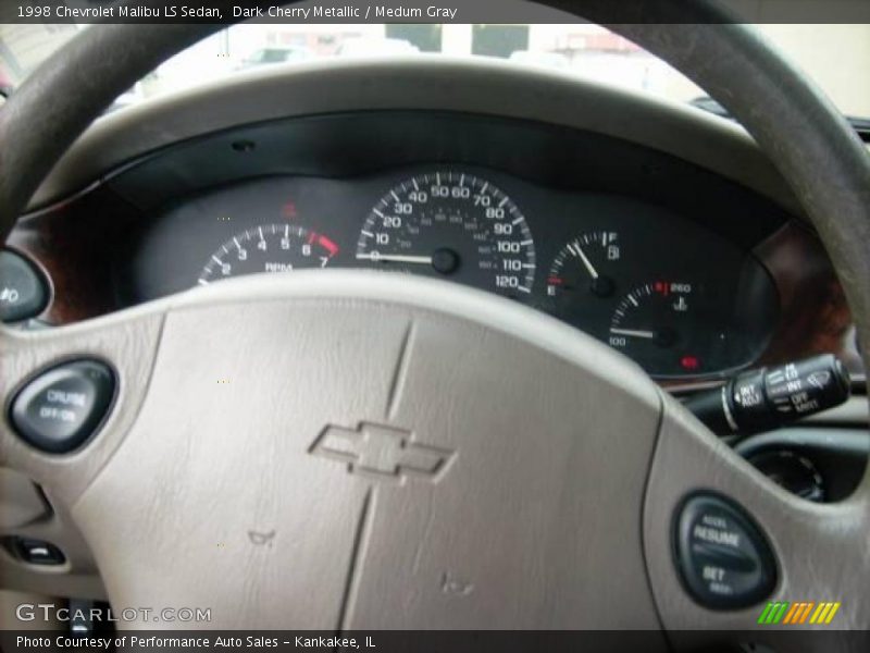 Dark Cherry Metallic / Medum Gray 1998 Chevrolet Malibu LS Sedan