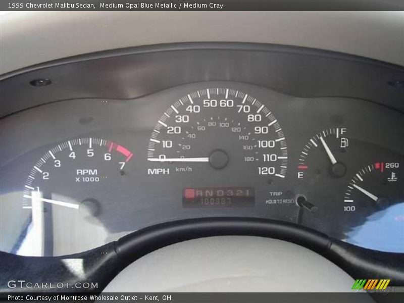 Medium Opal Blue Metallic / Medium Gray 1999 Chevrolet Malibu Sedan