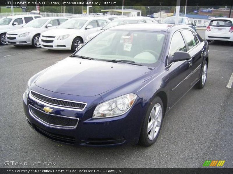 Imperial Blue Metallic / Titanium 2010 Chevrolet Malibu LS Sedan