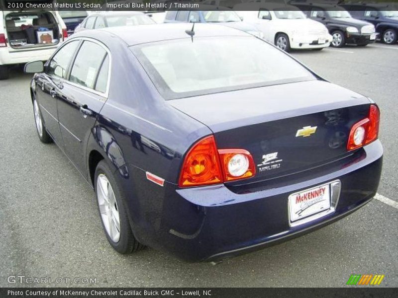 Imperial Blue Metallic / Titanium 2010 Chevrolet Malibu LS Sedan