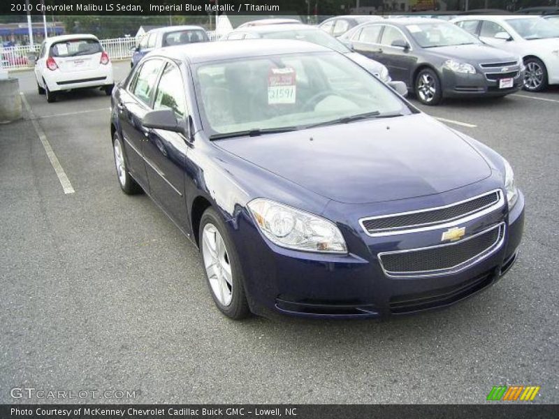 Imperial Blue Metallic / Titanium 2010 Chevrolet Malibu LS Sedan