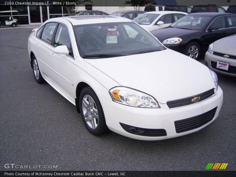 White / Ebony 2009 Chevrolet Impala LT