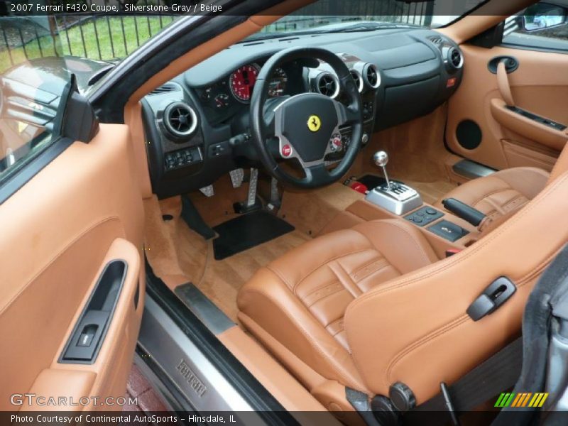 Silverstone Gray / Beige 2007 Ferrari F430 Coupe